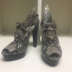 Michael Kors Snakeskin Platform Heels